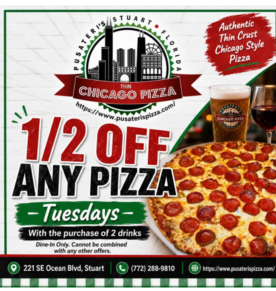 50% off Any Pizza on Tuesdays
