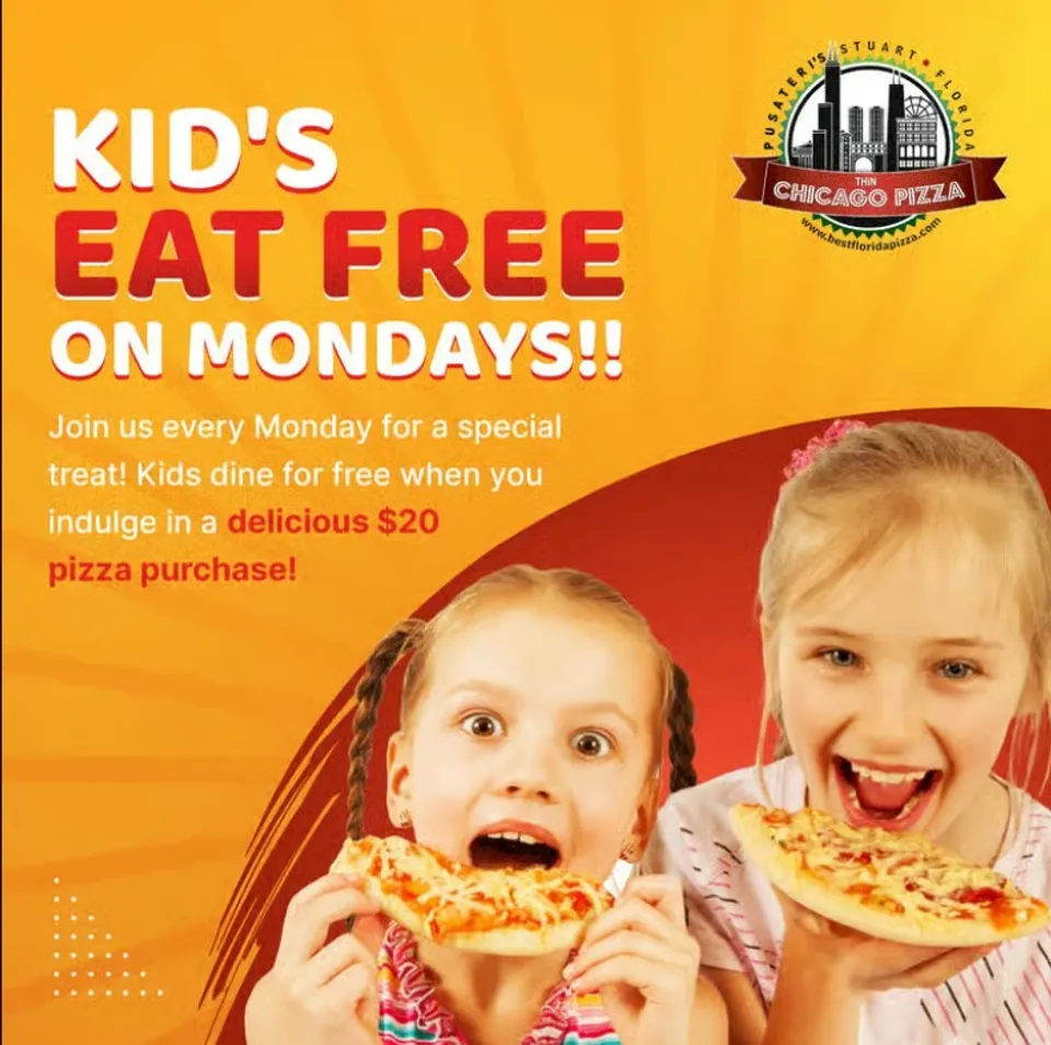 Kid's Eat Free On Mondays!!